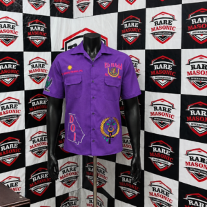Custom Daughters of Isis (DOI) Purple Button-Down Shirt - Personalized Chapter & Name Embroidery